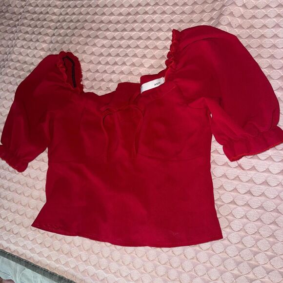 Red Bustier style Crop top - Picture 4 of 4